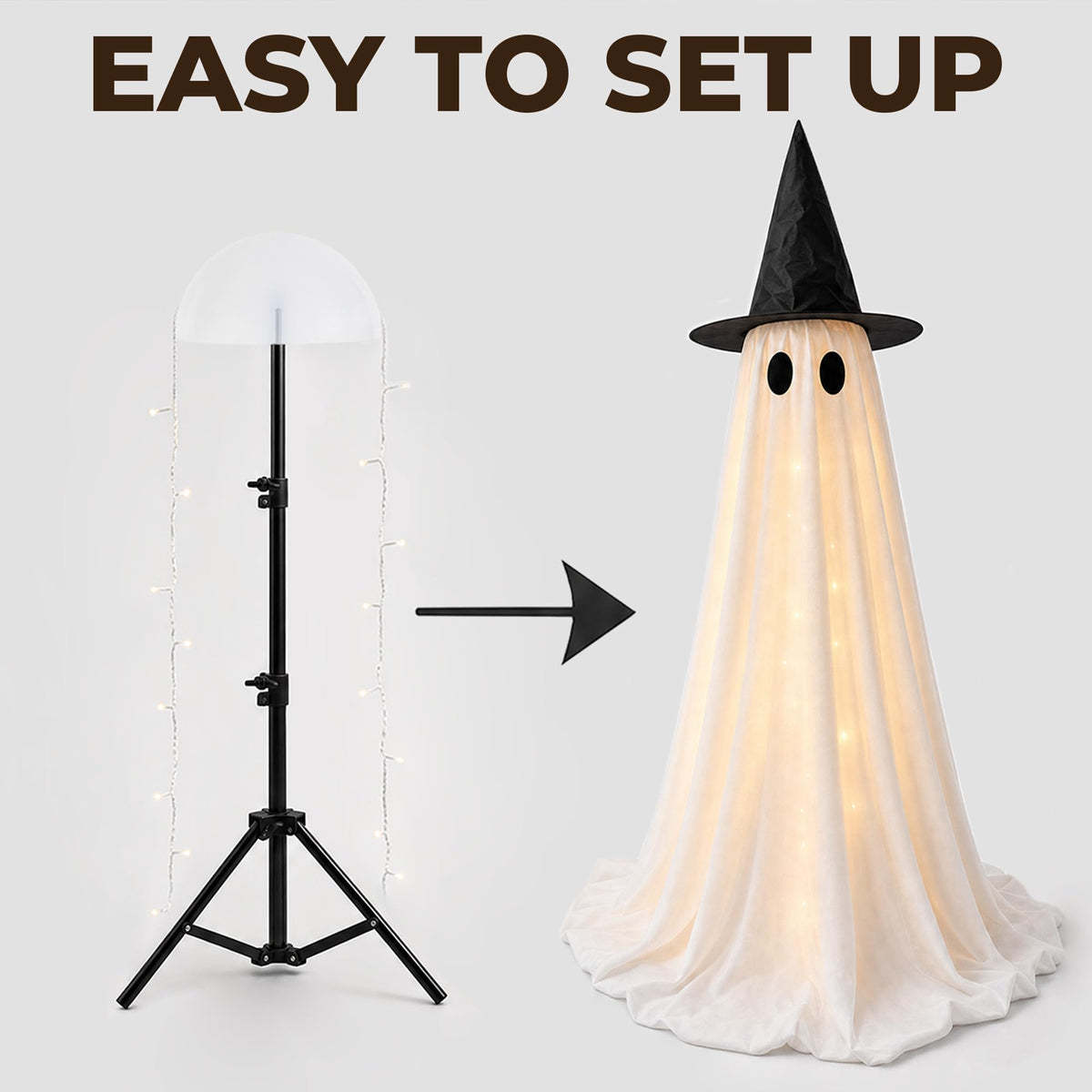Halloween Decorations Indoor 2 Pack Light Up Ghosts