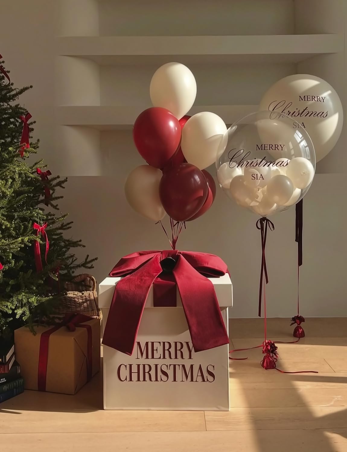Burgundy and Gold Balloons - Maroon Balloons 12 Inch Glitter Metallic Gold Balloon White Sand Latex
