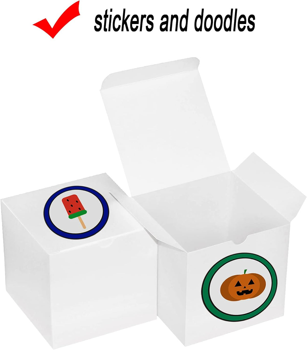 Xxcxpark 48 PCS White Gift Boxes 4x4x4 inches, Decorative Party Favor Gift Packaging Box with Lid