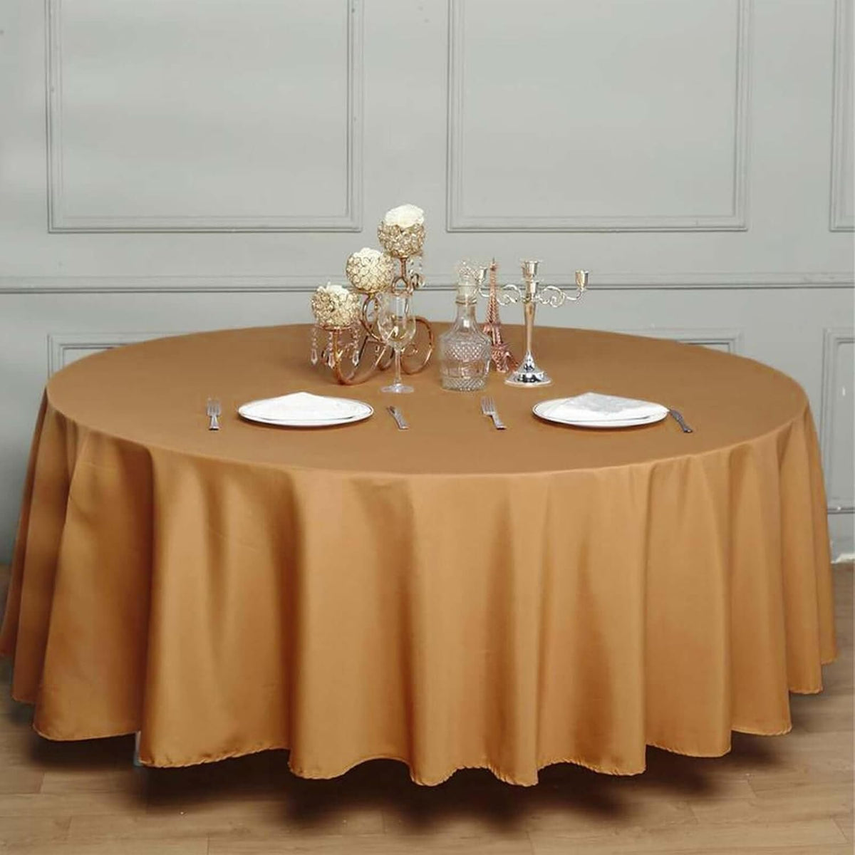 Efavormart Round Tablecloth, 108 Inch Stain & Wrinkle Resistant Washable Table Cloth, Decorative