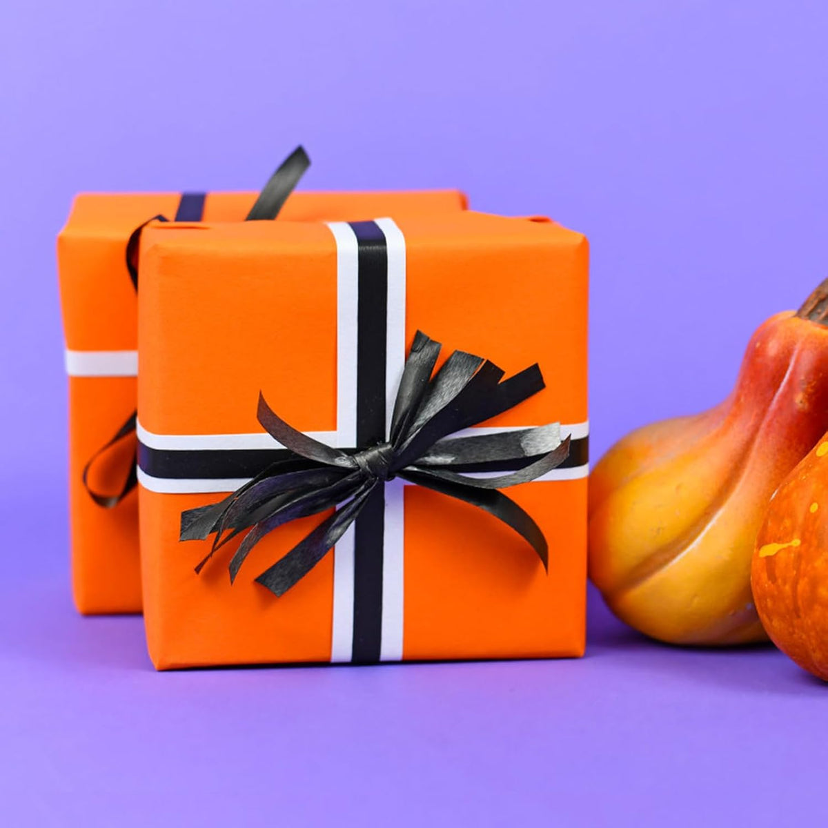 Vanhench 17.8"x 1500" (125') Orange Wrapping Paper, Orange Solid Color Art Kraft Craft Paper Roll