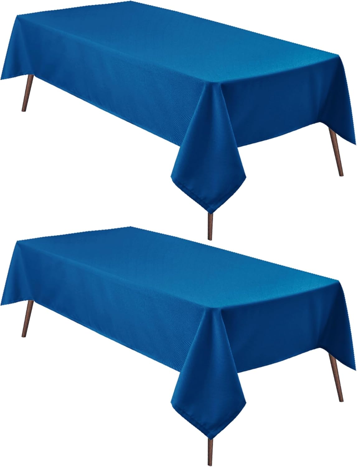 Hiasan 2 Pieces Royal Blue Tablecloth Rectangle - Waterproof and Washable Fabric Table Cloth for