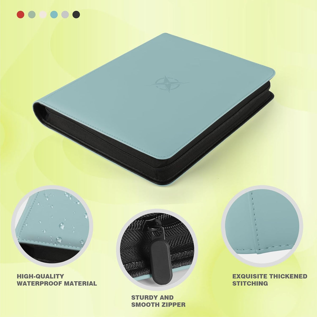 Trading Card Binder, Card Binder 9 Pocket for Trading Cards, Holds 540 Cards, Zippered Premium Card