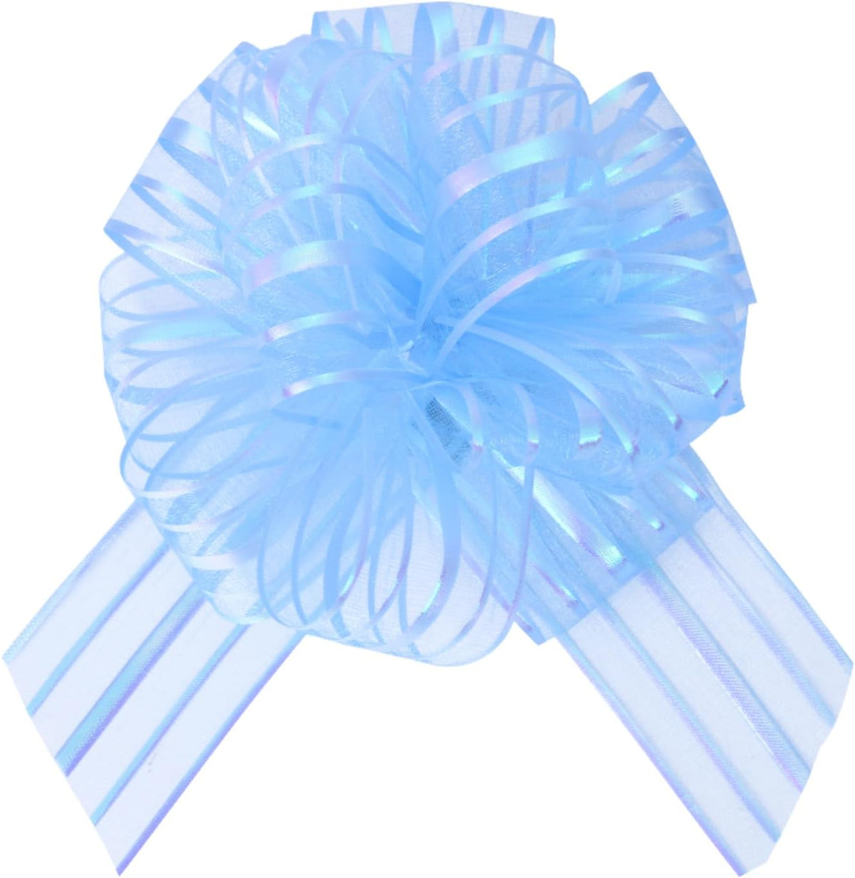 6 Pcs 6 Inch Large Organza Pull Bow Ribbon – Elegant Gift Bows for Wedding Decorations, Christmas