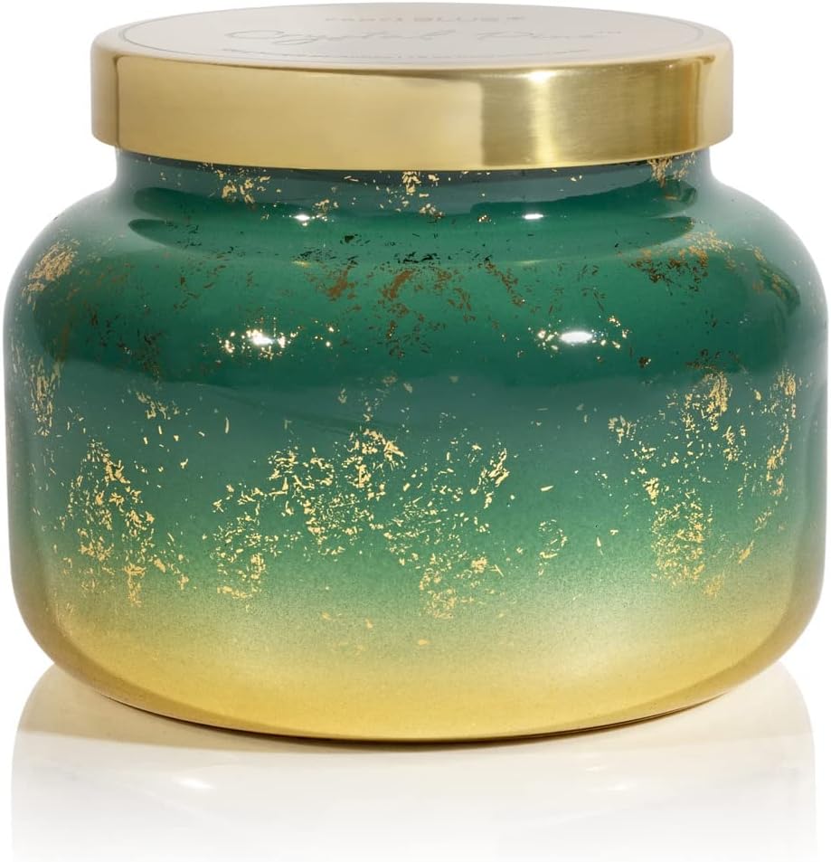Capri Blue Glimmer Jar Candles - Luxury Holiday Scented Candles for Home - Long Lasting Soy Wax