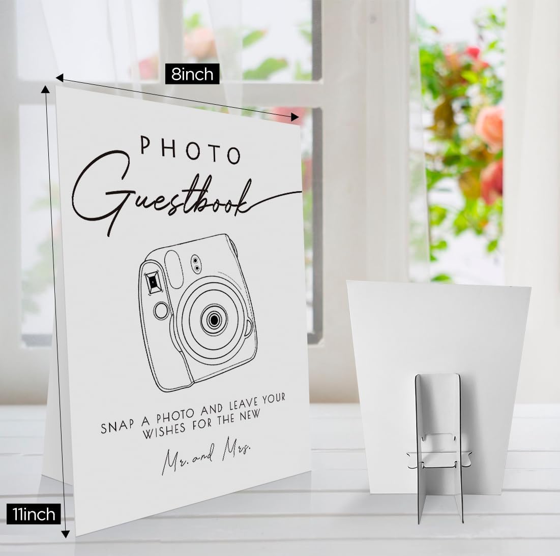 Wedding Photo Guestbook Sign 8 x 11 Inch, Photo Guest Book Sign, Photo Minimalist Wedding Sign