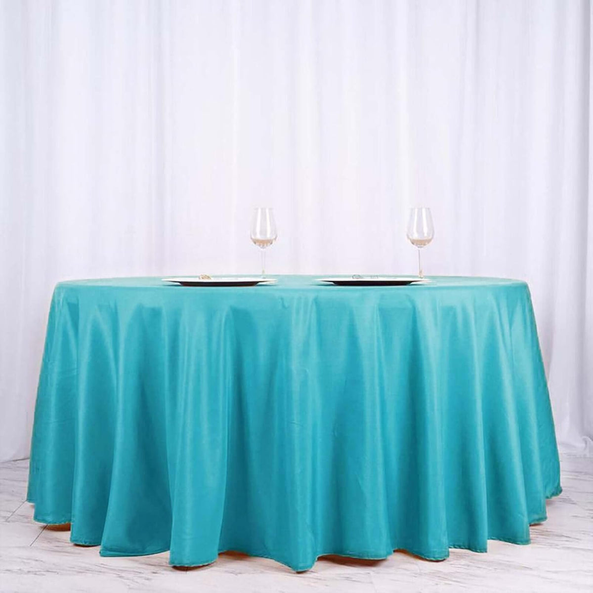 Efavormart Round Tablecloth, 120 Inch Stain & Wrinkle Resistant Washable Table Cloth, Decorative