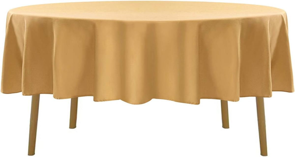 90 inch Round Tablecloth Washable Polyester Table Cloth Decorative Table Cover for Wedding Party