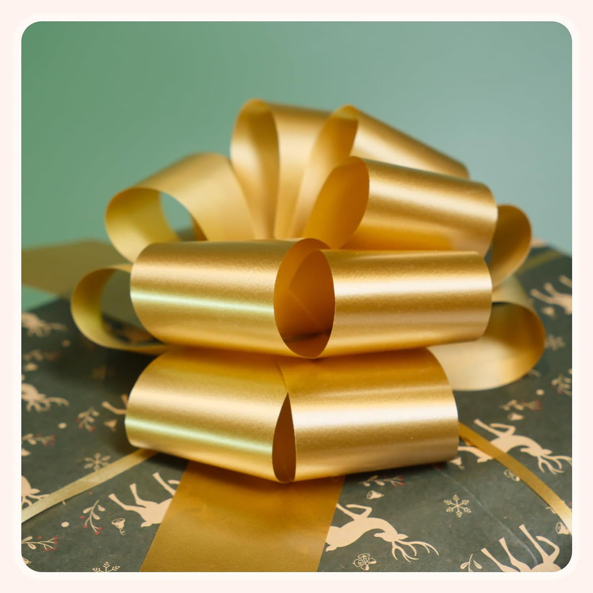 6 Pcs 6 Inch Golden Pull Bows, Perfect for Gift Wrapping, Gift Wrapping Baskets Wedding Christmas