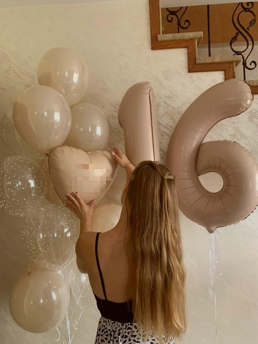Big Light Brown 40 Inch 9 Balloon Number, Jumbo Giant 9th 19 29 39 49 99 Birthday Party