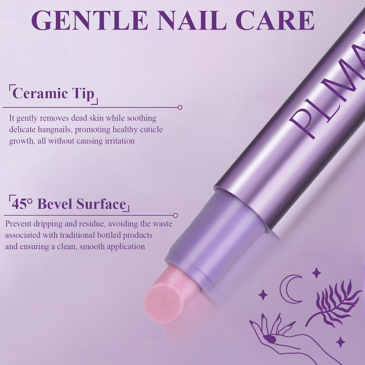 3PCS 3-in-1 Cuticle Oil Pen, Cuticle Pusher Nail Oil Pen with Ceramic Tip, Nail Care Pen, Cuticle