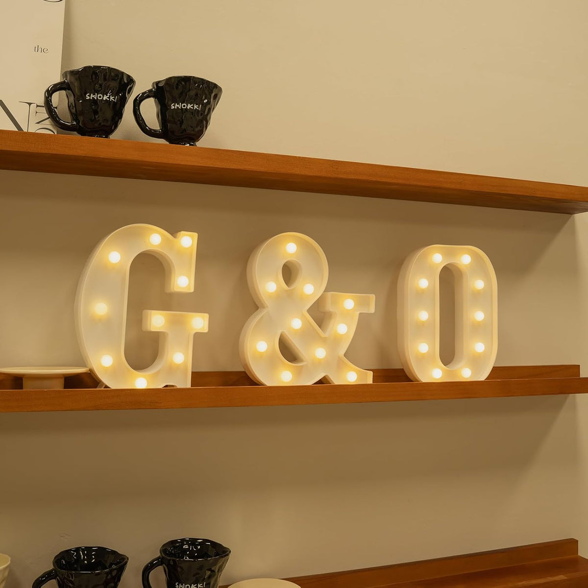 Foaky Rechargeable LED Letter Lights Sign Marquee Light Up Letters Sign for Night Light