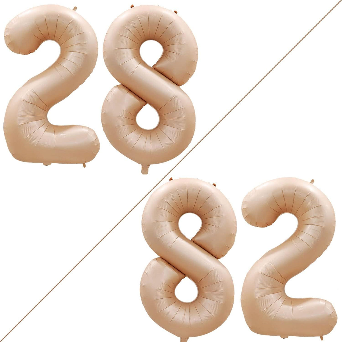 GOER Number 28 Balloons for 28th Birthday Party Decorations,42 Inch Jumbo Foil Helium 82 Balloons