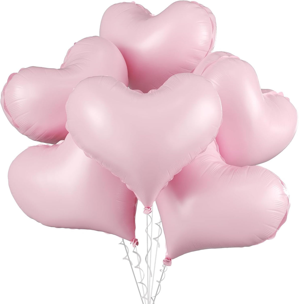 Pink Heart Balloons,24Inch Large Baby Pink Heart Foil Balloons for Valentine's Day Birthday Wedding