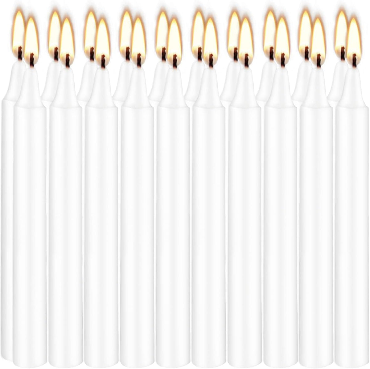 Set of 40 White Candles Mini Unscented Taper Candles for Christmas,Household, Wedding, Rituals