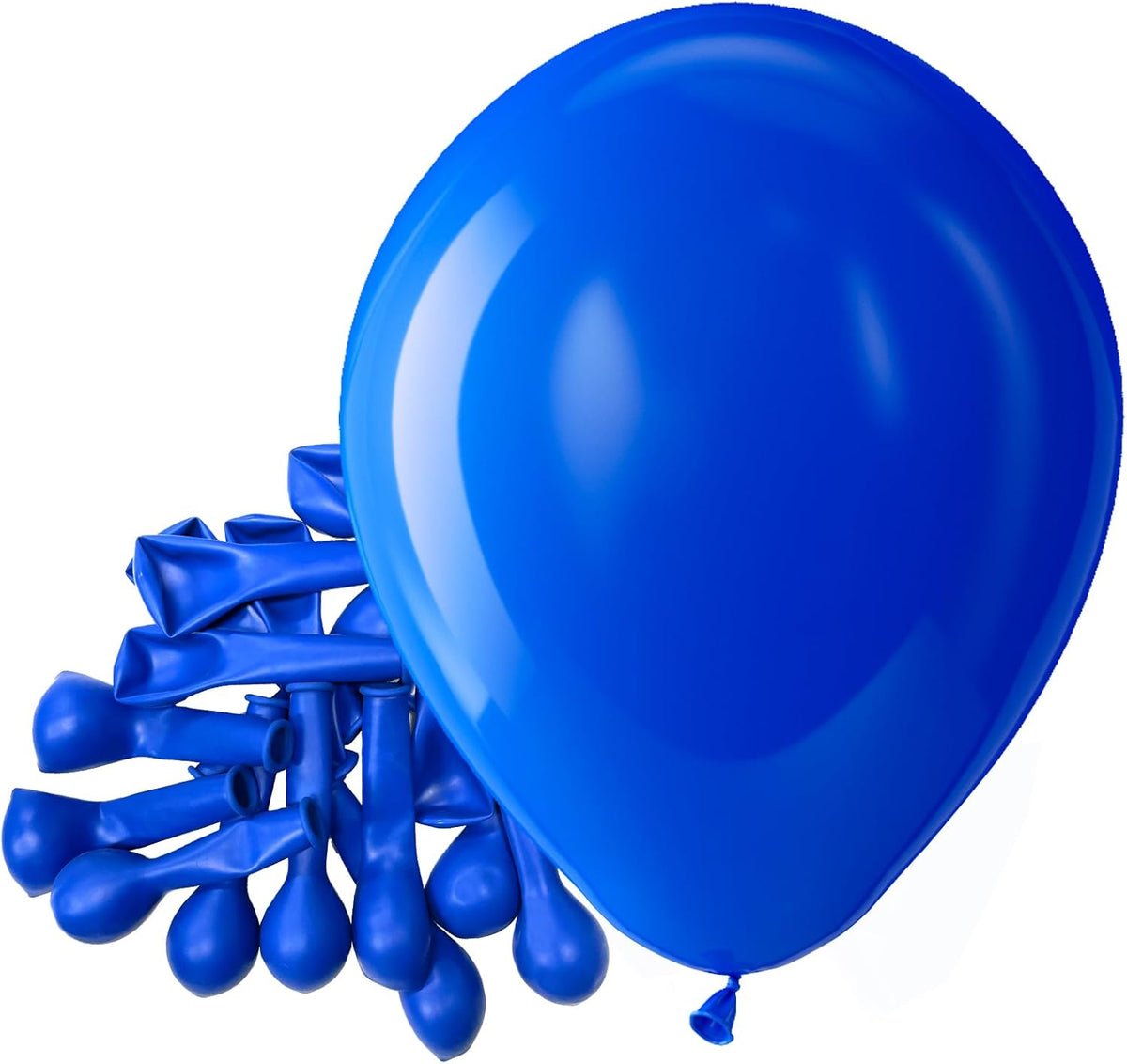 Bezente Royal Blue Latex Party Balloons - 150 Pack 5 inch Matte Small Blue Helium Balloons for