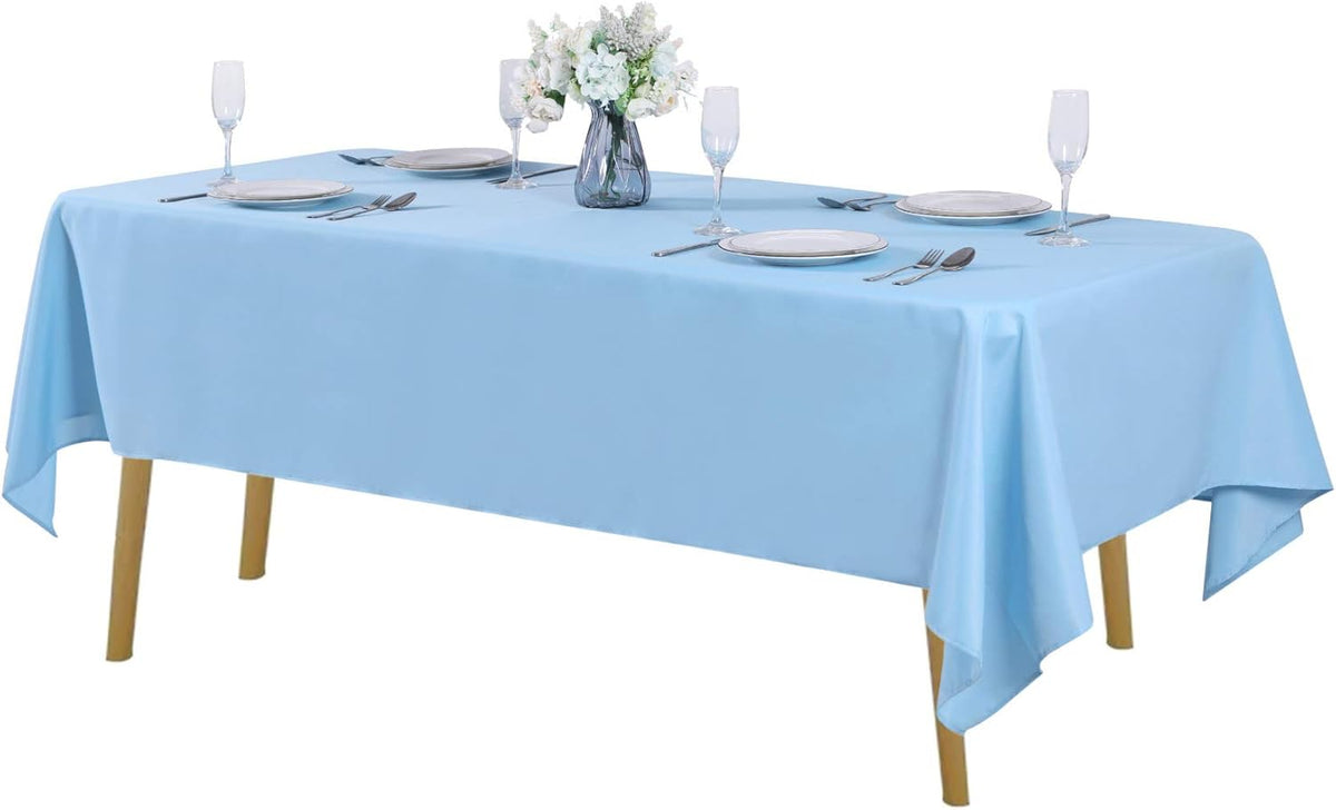 Rectangle Tablecloth 60x102 inch Washable Polyester Fabric Table Cloth for Wedding Party Dining