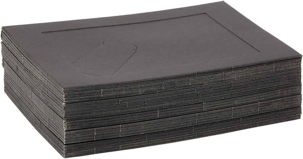 Juvale 4x6 Black Cardboard Photo Frames Bulk -Tabletop Easel Back for DIY Crafts - Paper Picture