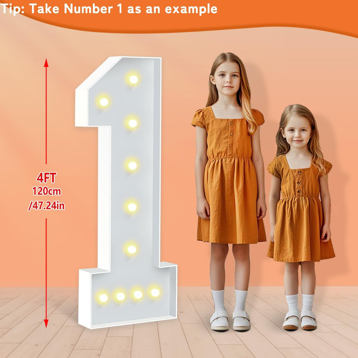 4FT Marquee Numbers 20, Large Light Up Numbers 20th Birthday Decorations for Girls Boys, Cardboard