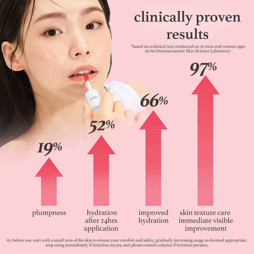 NOONI Korean Lip Oil - Appleplum | Long-Lasting, Moisturizing, Plumping, Revitalizing for Dry Lips