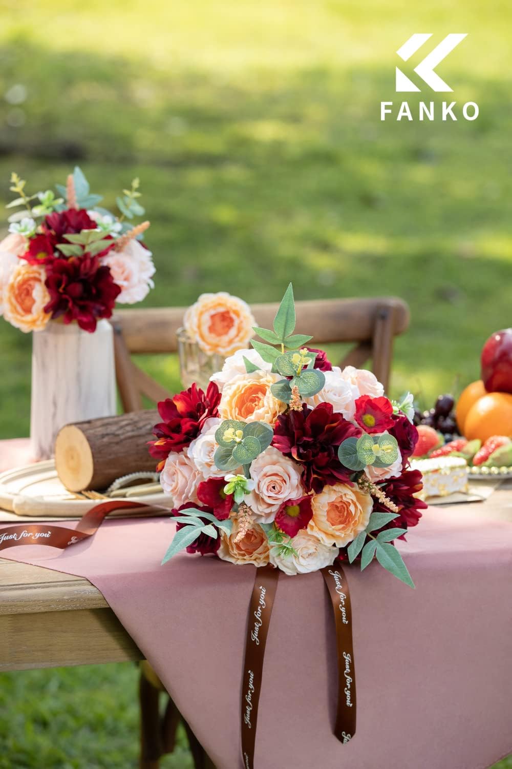 FANKO Rose Artificial Flowers Combo for DIY, Fake Rose Artificial Silk Flowers with Greenery, Real