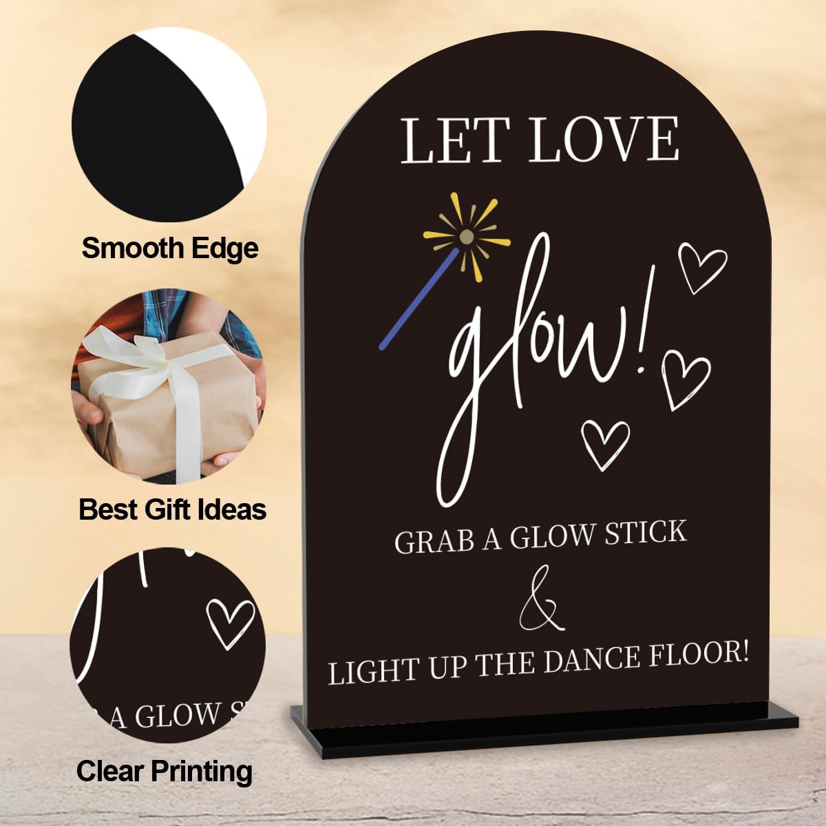 Wedding Glow Sticks Sign, Light Up Dance Floor Desk Decor, Wedding Dance Floor for Engagement