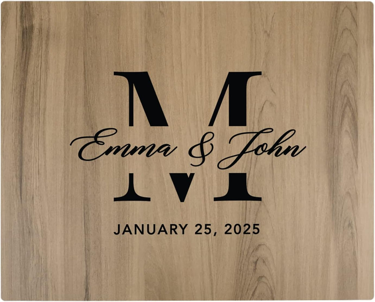 Andaz Press Large Wooden Welcome Sign for Wedding, Rustic Welcome Sign 16" x 20" Custom Monogram