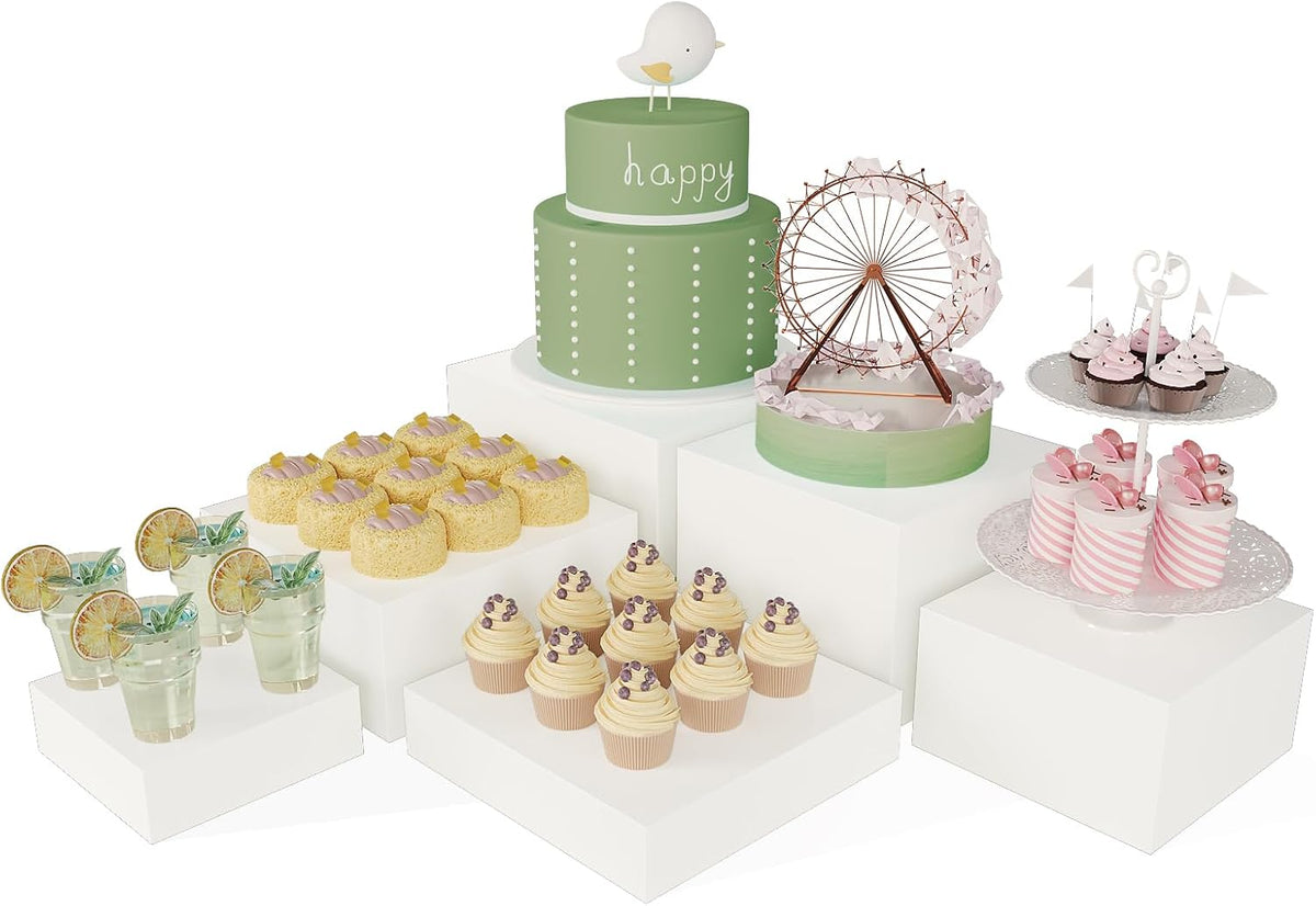 Buffet Risers, Food Risers for Buffet Table, Display Stand Shelf for Catering Dessert Collectibles