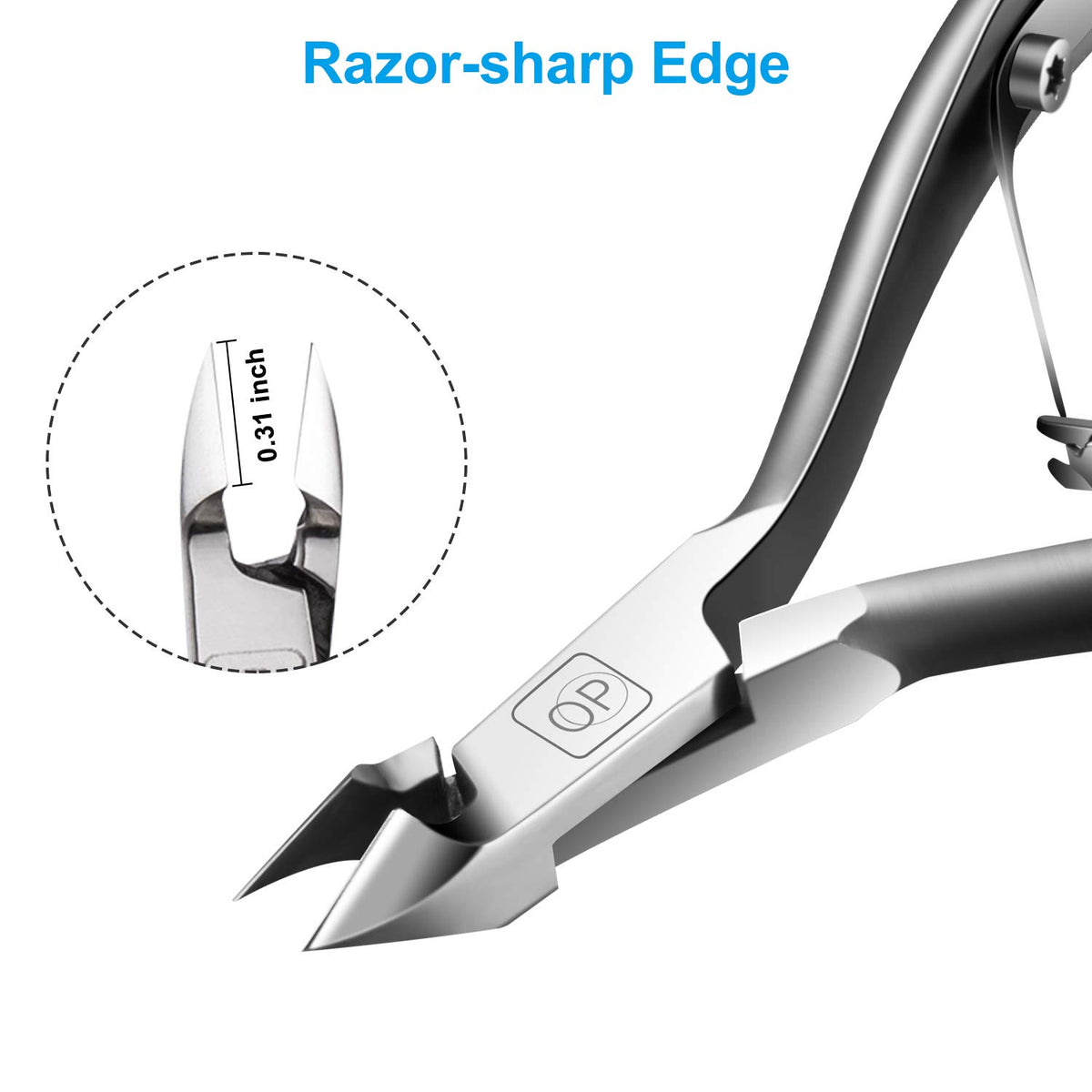 Cuticle Trimmer 3/4 Jaw Extremely Sharp Cuticle Nippers Scissors Stainless Steel Clippers Cutter