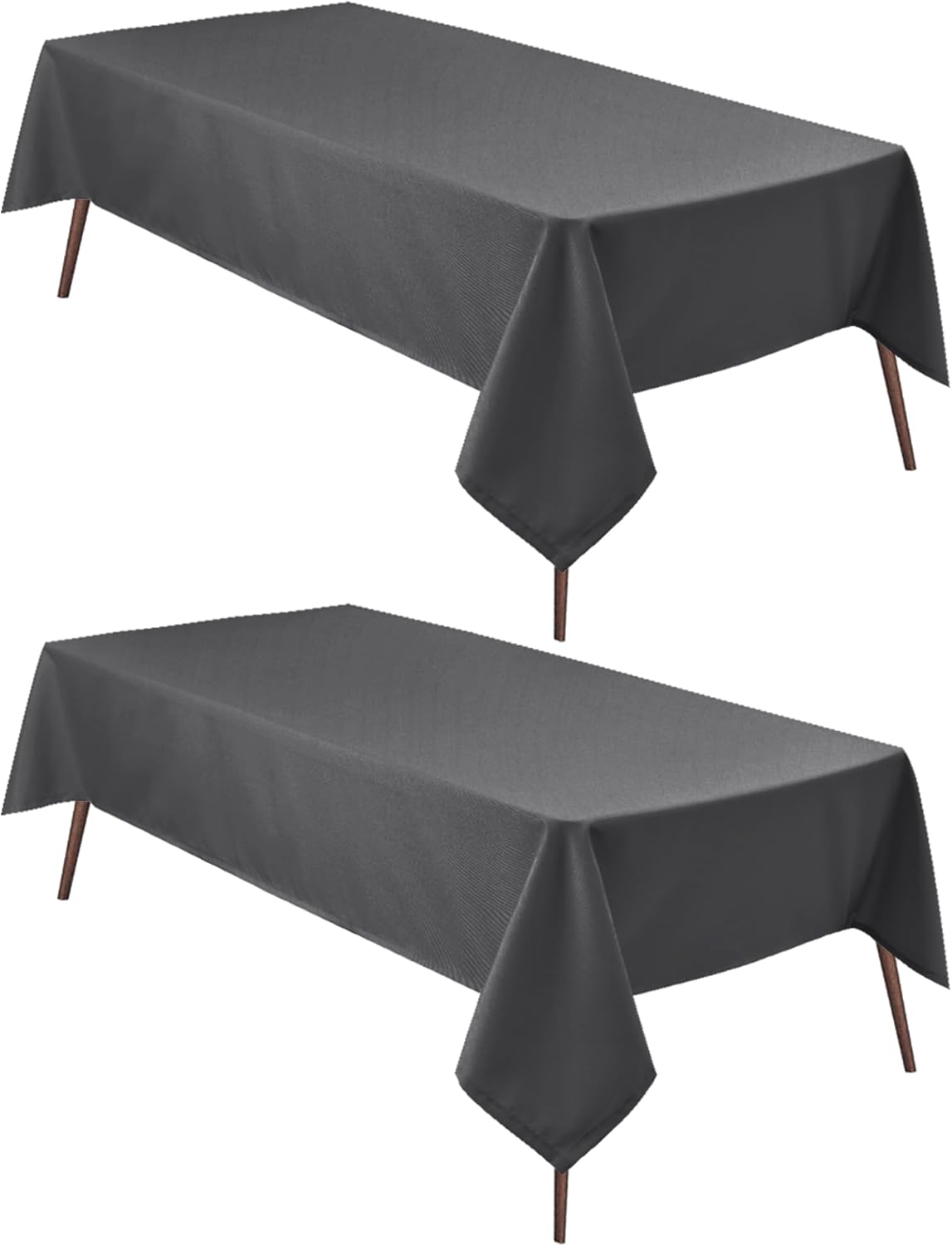 Hiasan 2 Pieces Rectangle Tablecloth - Waterproof and Spillproof Dining Room Washable Polyester
