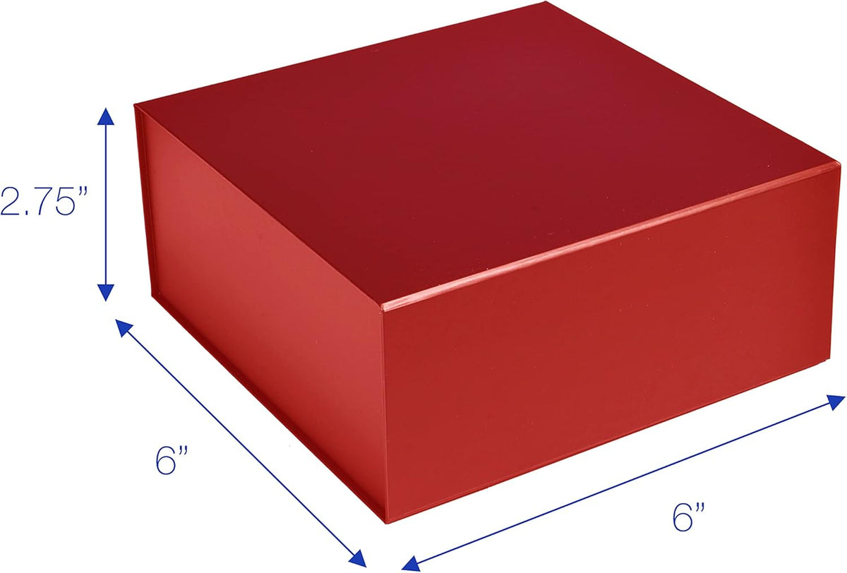 CECOBOX - Gift Boxes with Lids for Presents 6"x6"x2.75" - Matte, Collapsible Magnetic Closure Gift