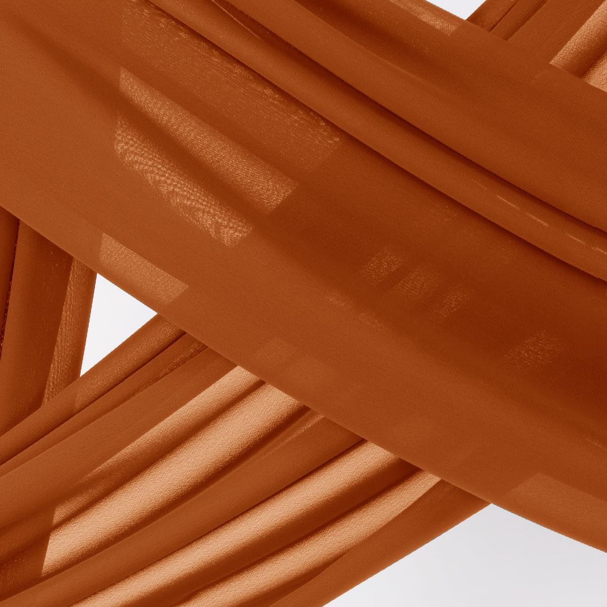 Socomi Wedding Arch Draping Fabric 2 Panels 29" x 19Ft Terracotta Sheer Chiffon Curtain Drapes 6