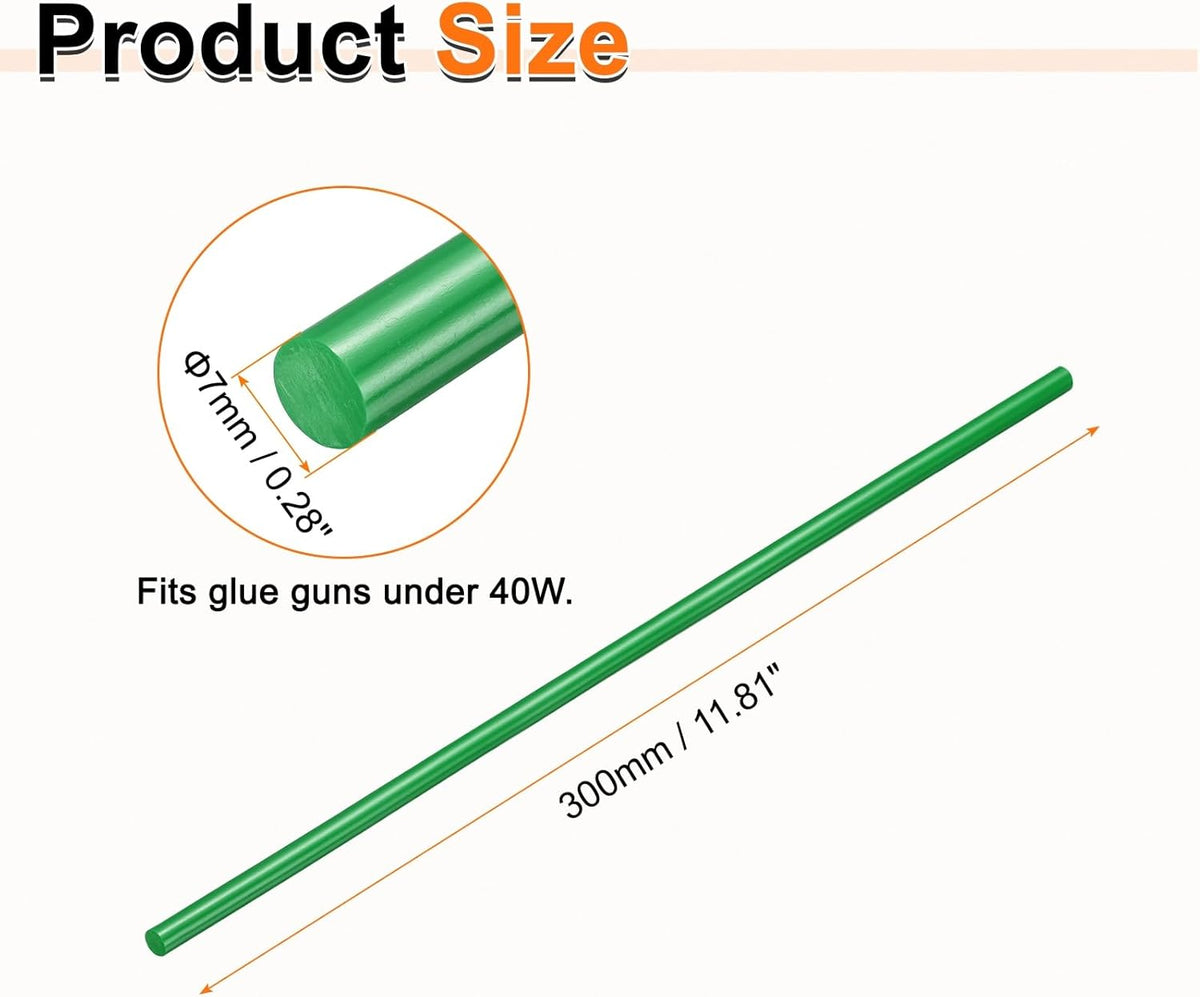 HARFINGTON 10pcs Hot Glue Sticks 0.28" Dia x 11.81" Long EVA Mini Hot Melt Adhesive Glue Stick for