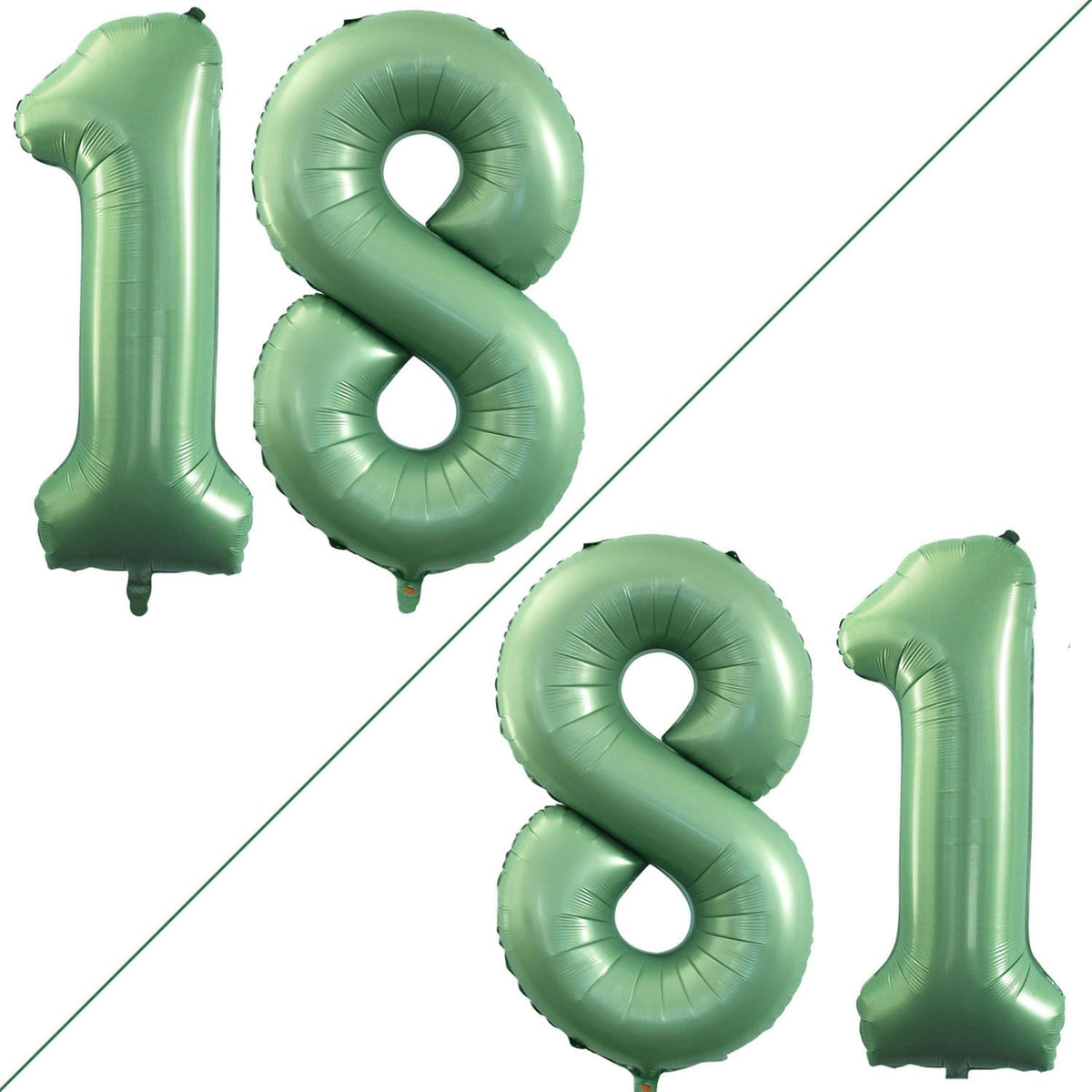 GOER Number 18 Balloons for 18th Birthday Sweet 18 Party Decorations,42 Inch Jumbo Foil Helium 81