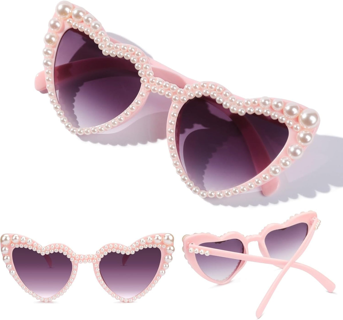 YOGFIT Heart Sunglasses for Women Fashion Classic Love Eye Protection Sunglasses Vintage Cute Heart