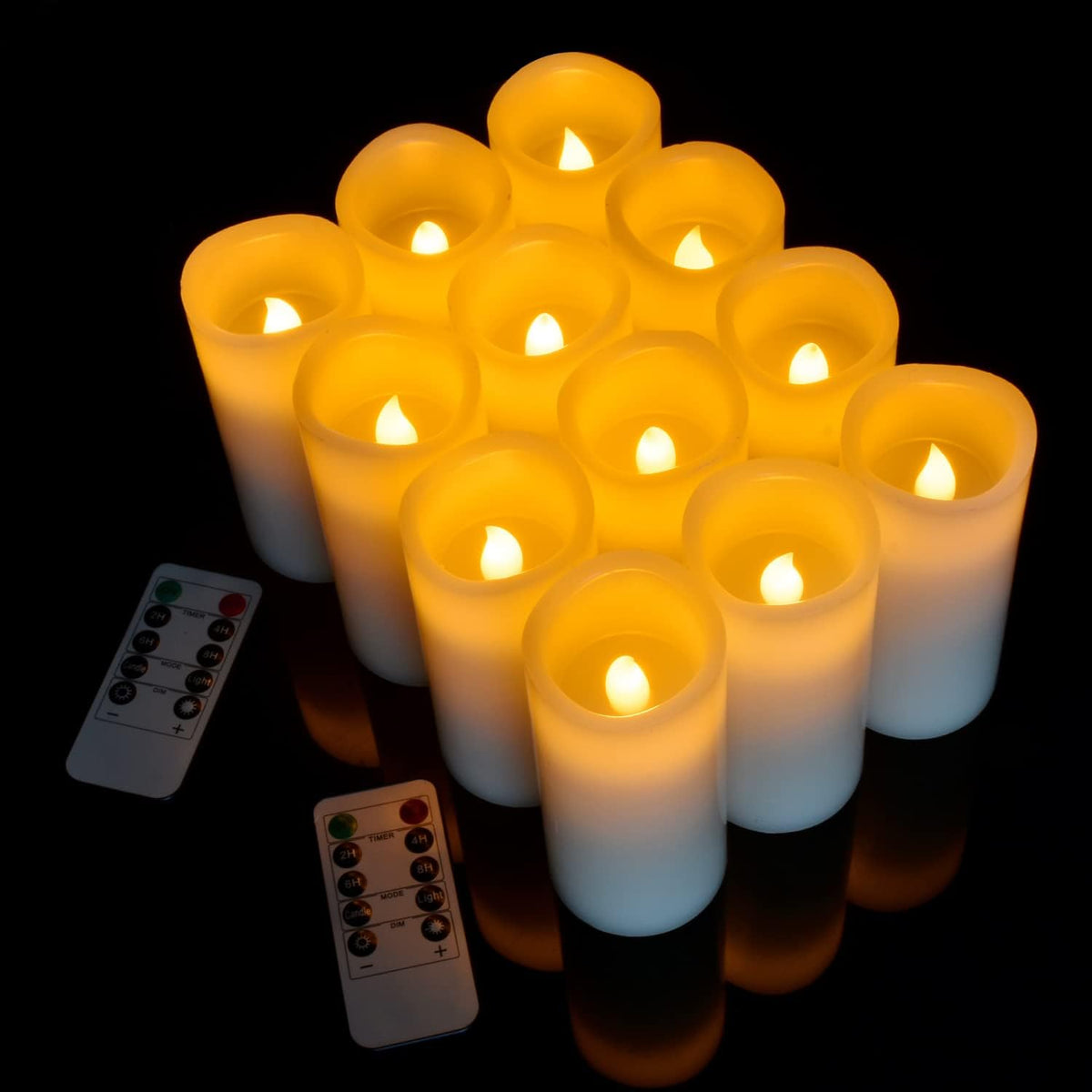 Vinkor Flameless Candles Battery Operated Candles Real Wax Pillar LED Candles with 10-Key Remote