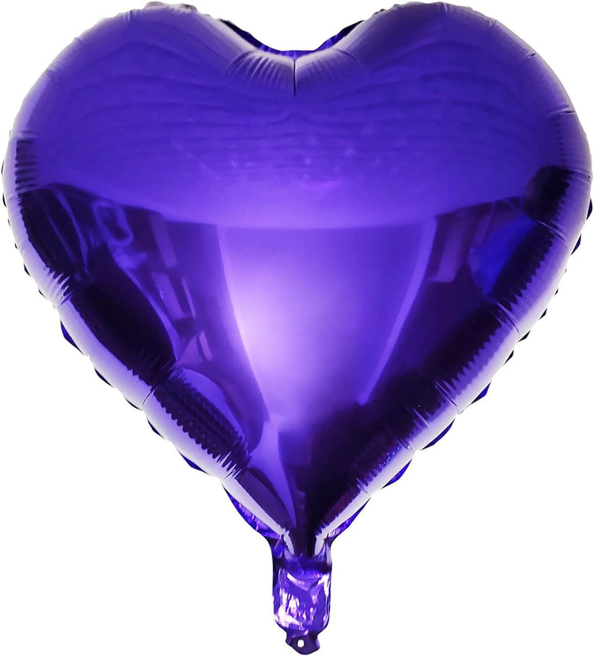 10Pcs Purple Foil Heart Shaped Balloons 18 Inch Mylar for Baby Shower, Wedding, Valentine