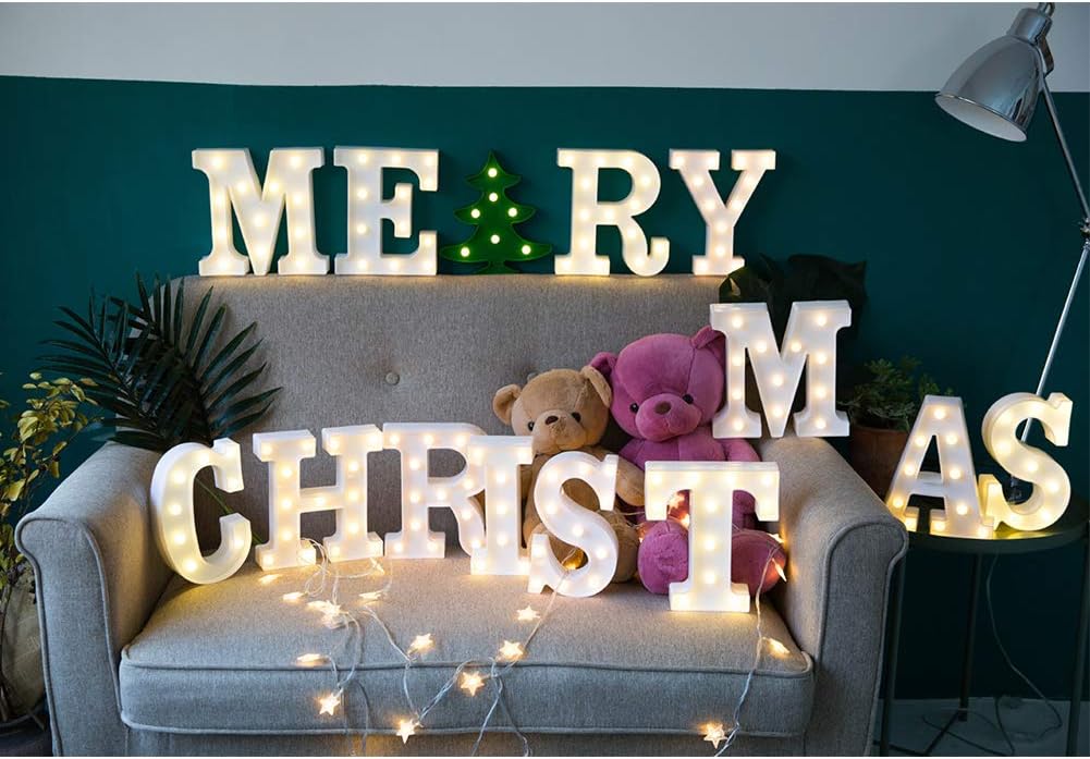 MUMUXI Marquee Light Up Letters | Large Light Up Numbers | Battery Powered and Bright with Every