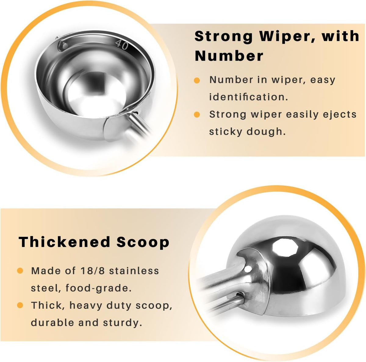 2 Tablespoon Cookie Scoop, Size #40/2 Tbsp Cookie Scoops for Baking, Cookie Dough Scoop, Selected