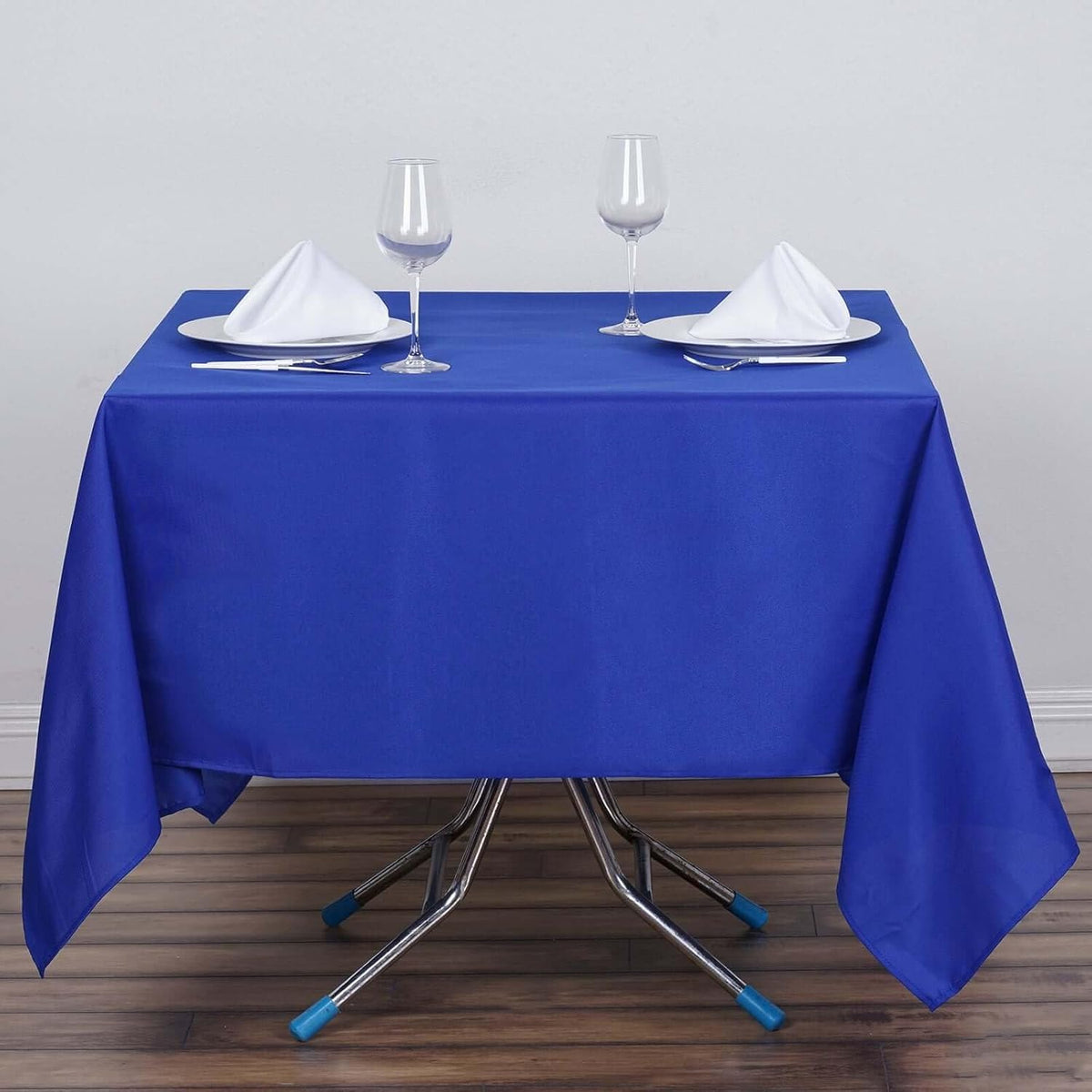 Efavormart 70" Square Linens Royal Blue Wholesale Linens Polyester Square Linen Tablecloth for