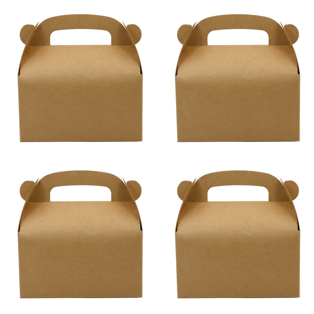 Oletx 24Pcs Brown Party Favor Treat Boxes Goodie Paper Box with Handles