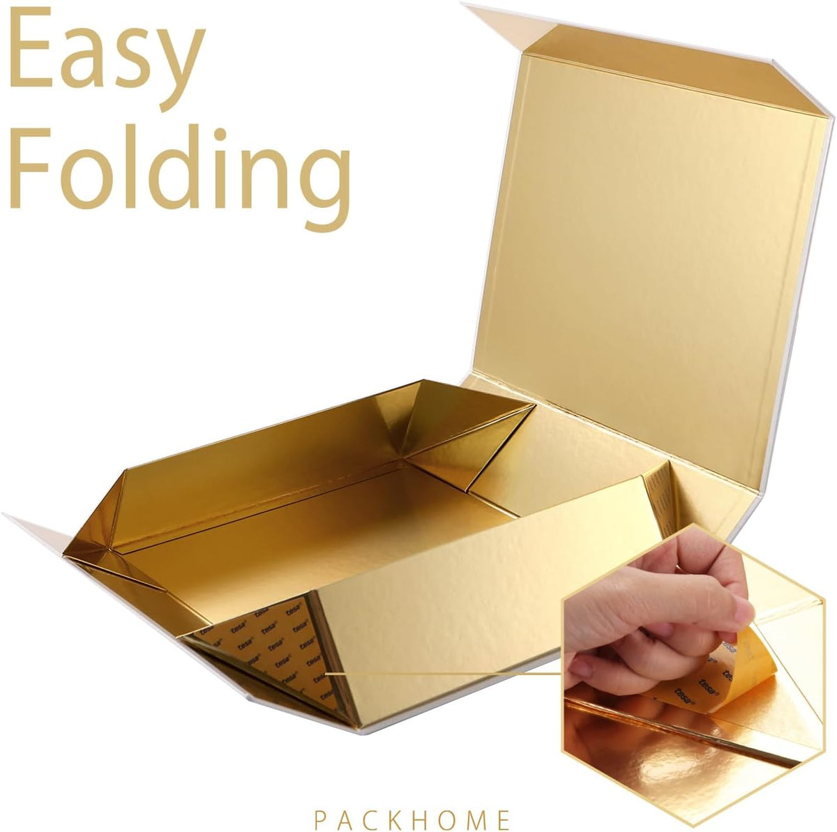 PACKHOME 6 Christmas Gift Boxes 13x9.7x3.4 Inches, Large Gift Boxes with Lids, Sturdy Shirt Boxes