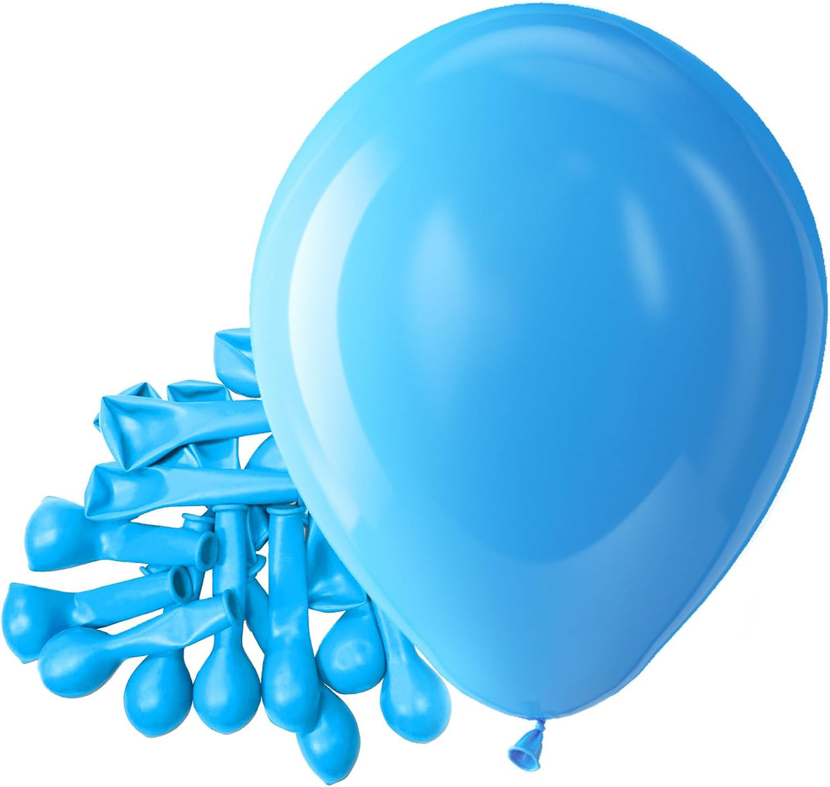 Bezente Blue Balloons Latex Party Balloons - 150 Pack 5 inch Matte Small Light Blue Helium Balloons