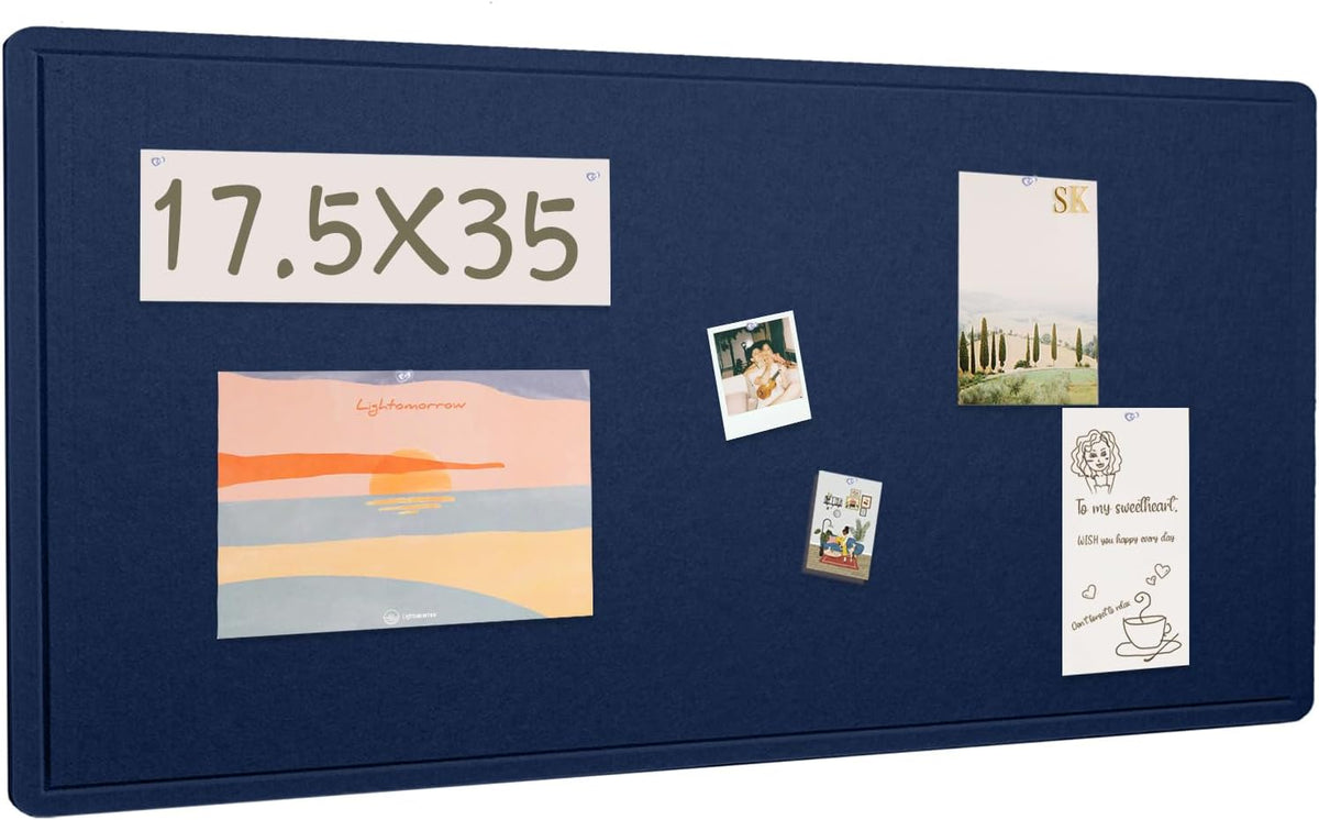 Bulletin Board, 35 x 17 1/2 inches Felt Board - Decorative Pin Board, Cork Board Alternative for