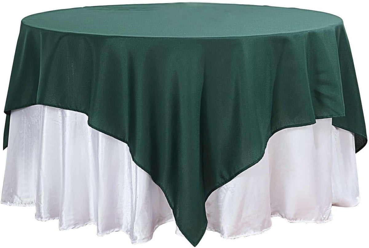 Efavormart 54x54 Hunter Emerald Green Wholesale Linens Seamless Polyester Square Tablecloth for