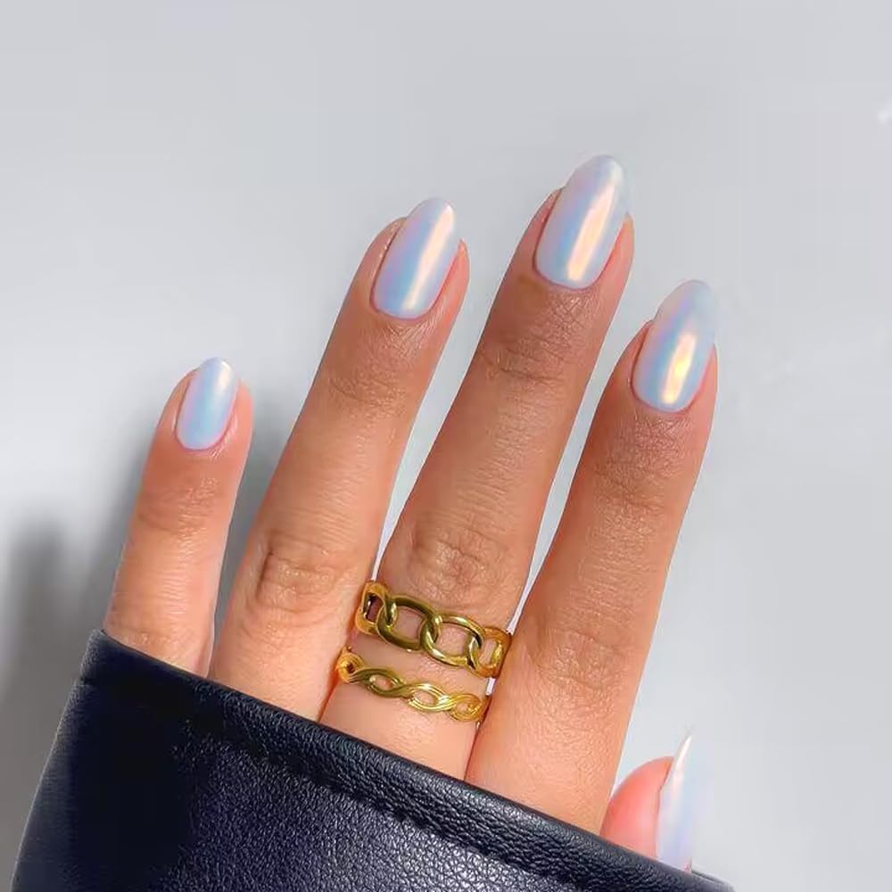 Pretty Diva 0.3g Mermaid Unicorn Chrome Nail Powder, Aurora Iridescent Chrome Powders for Nails