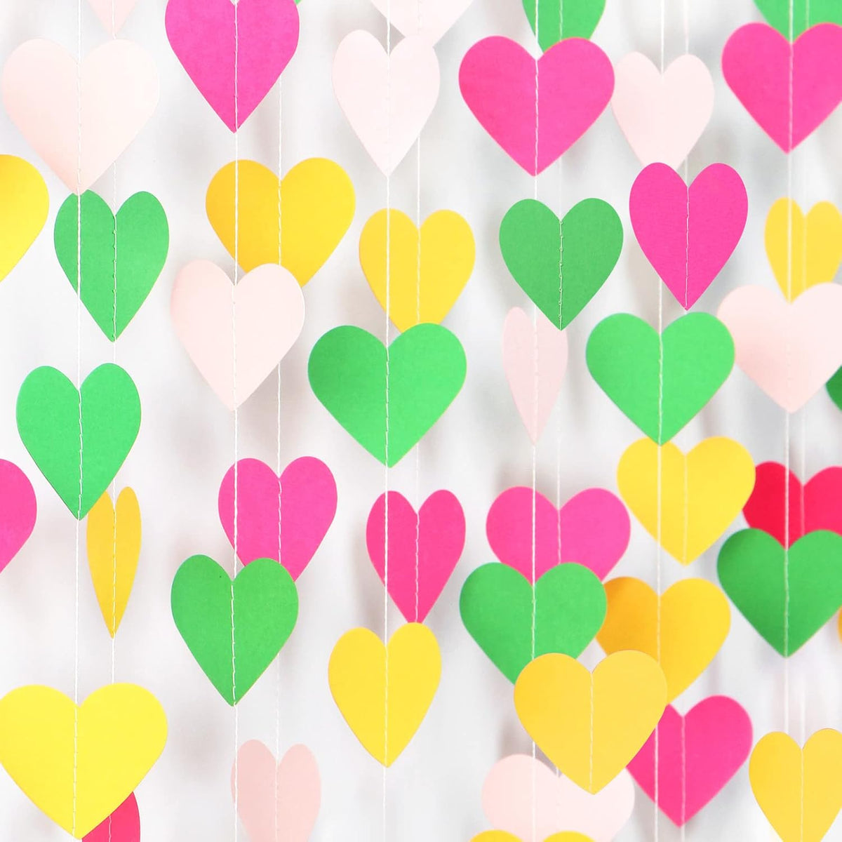 Hawaii Pool Party-Decorations Love-Heart Garland - 52Ft Tropical Jungle Birthday Bachelorette