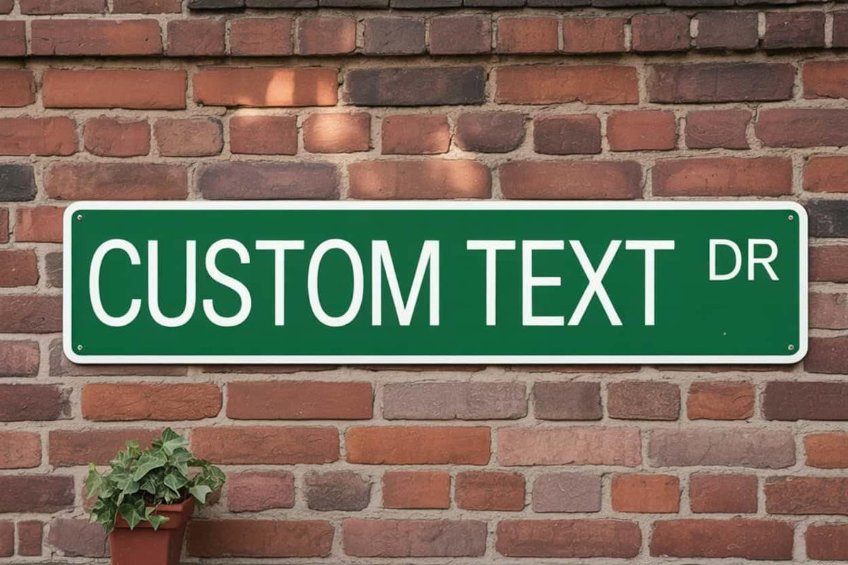Custom Street Signs Metal, Personalized Road Reflective Signs with Your Text, Logo, 6x24 Inches