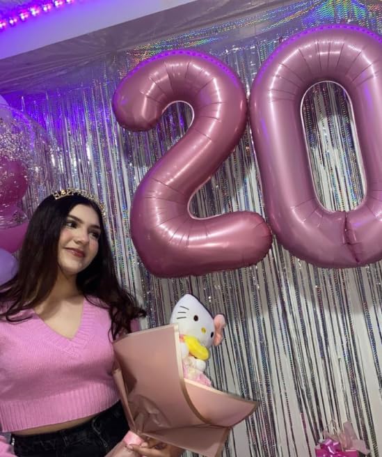 Pearlescent Pink 40 Inch 0 Number Balloons, 0 Decorations for 10 20 30 40 50 60 70 80 90
