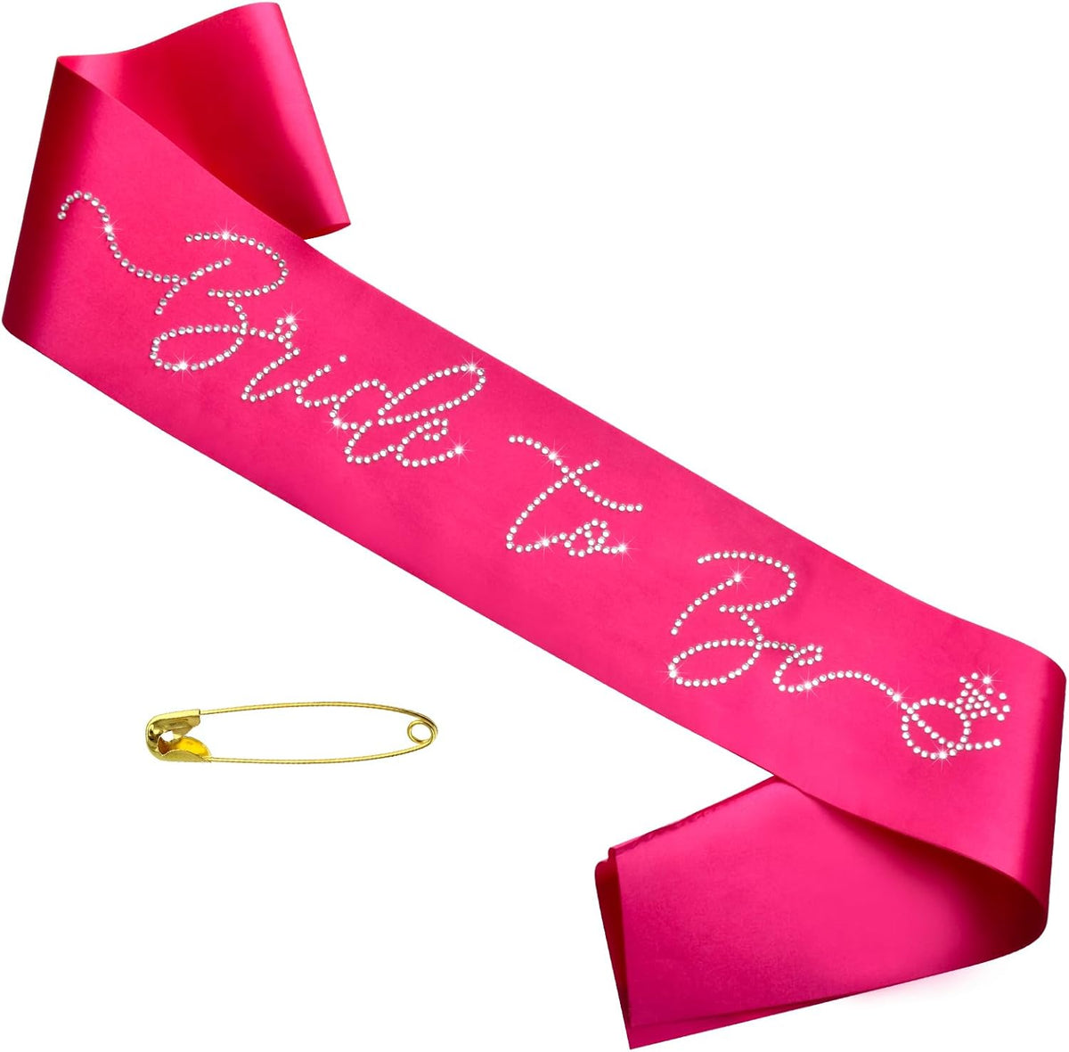 Hot Pink Bride to Be Sash with Glitter Rhinestones, Funny Bride to Be Sash Bachelorette Party